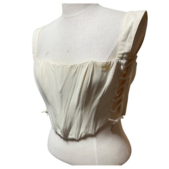 Danielle Guizio Classic Fitted Corset Vanilla Ice  Side Closure S - Picture 10 of 12